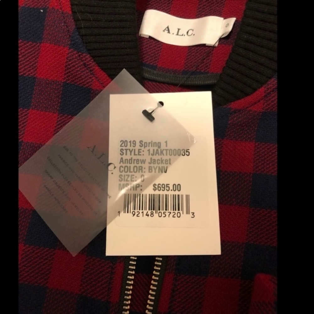 Andrew Gingham Wool Bomber Jacket In Multi Pattern - Picture 12 of 12